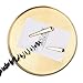 Pahdecor Makeup Tray Gold,Large Metal Jewelry Decorative Tray Organizer Round for Vanity,Serving Tray for Drink,Breakfast,Tea,Dinner,11.81''(D) x1.1''(H) (Large)
