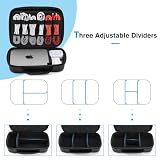 ProCase Organizer na akcesoria elektroniczne, torba podróżna, przenośna, elektroniczna torba na kabel do MacBooka Power Adapter, kabel, Apple Pencil, mysz, pamięć USB, powerbank, karta SD, Xl-czarny