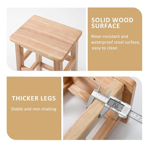 Tabourets de bar rustiques en bois pour éliminer la fatigue avec repose-pieds intégré