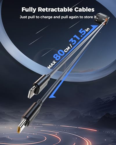 Superone PT-27 Retractable Car Charger Fast Charging, Iphone 16 Usb C Car Charger Adapter thumb #2