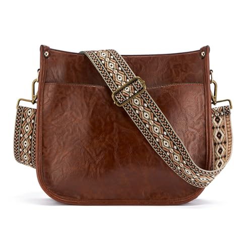 Image of ZOOEASS Bronze Buckles Purse Strap, 2 inch Wide Crossbody Handbag Strap Adjustable Replacement Shoulder Strap Vintage Embroidery