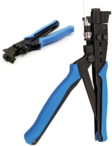 maxx.onLine Szczypce kompresyjne do wtyczki F z elastyczną głowicą obrotową do RG6, RG7, RG11, RG59 F wtyczka kompresyjna, kabel koncentryczny, kabel antenowy, kabel satelitarny