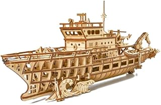 Wood Trick Yacht Mechanical 3D Wooden Puzzles for Adults and Kids to Build - Model Kits for Adults - DIY Wooden Models for Adults to Build