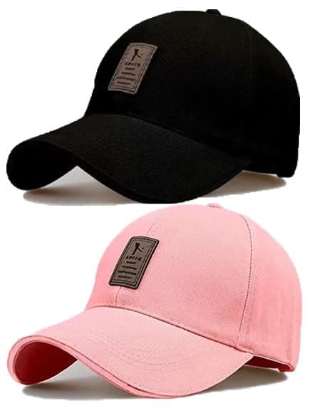 Image of rytoria Combo 3 Pcs Cap for Men and Women Unisex Cotton Caps Adjustable Strap Free Size Summer Sports Cricket Gym Dance
