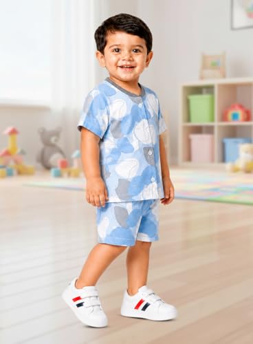 Image of 3BROS Baby Boys & Baby Girls Cotton Hosiery Clothing Set Half Sleeves T-shirt with Matching Pants (DB20HS6027 Parent)