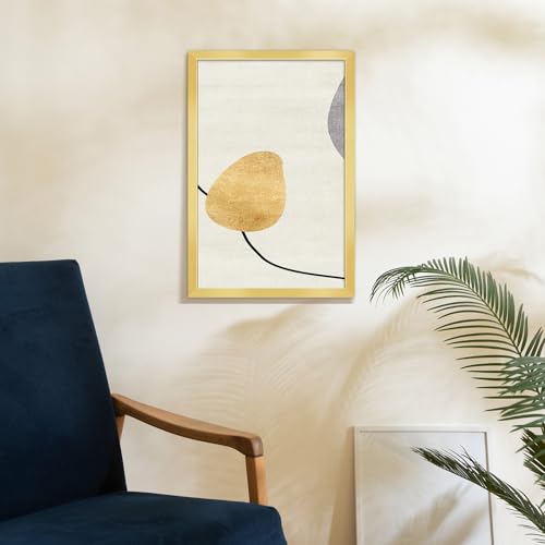 LaVie Home 12x18 Picture Frame for Wall Display, 12x18 Gold Picture Frame with HD Plexiglas, 12 x 18 Matted Frame 1 Pack, Display Frame for Vertical or Horizontal, Classic Collection