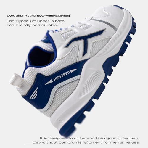 Image of Hundred HyperTurf Cricket Shoes | TerraSpike Rubber Studs Men | Embedded Support Plate for Stability | Lightweight & Durable | Ideal for Turf, Ground & Hard Surfaces