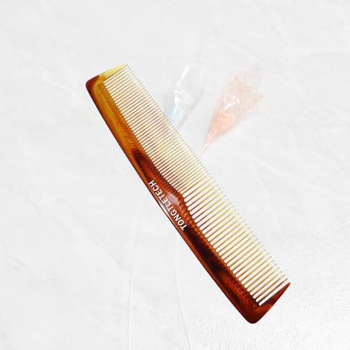 Hair Comb- Professional Hairdressing Comb Master Barber and Salon Anti Static Heat Resistant Strong and Durable Comb, Medium and Fine Tooth in Amber - Image 6