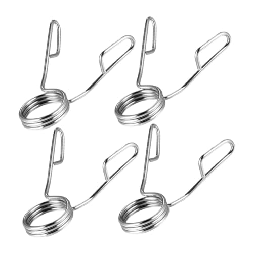 Totority 4pcs Barbell Spring Clips for Gym Barbell Clips Weightlifting Barclamps Stainless Steel Professional Collars