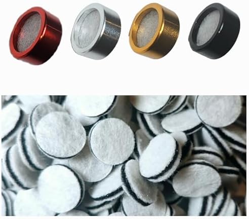 Reuseable Metal Ring with Replacement Filters, Activated Carbon Filter for Universal Silicone Mouth Funnel (4 Metal Rings/100 Replacement Filters)
