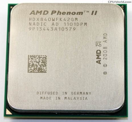 Lanchy Amd Phenom Ii X4 840 Cpu Used 4-Core 4-Thread Desktop Processor 3.2 Ghz 2M 95W Socket Am2+ Socket Am3 thumb #1