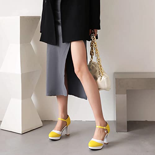 Lizoleor Donna Closed Toe Bridal Vestito Tacco a