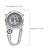 JewelryWe Men Women Digital Clip Watch Mini Microlight Watch Backpack Buckle Belt fob Watch for Rock Climbing Doctors Nurses Chefs #1