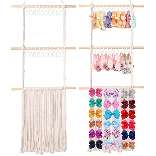 Image of Svepndic Headband Holder Hair Bows Organizer for Girls,Boho Headband Holder for Girls Hair Bows,Hanging Storage Organizer Newborn