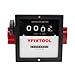 YFIXTOOL 1'' Mechanical Fuel Meter 6-40 GPM 4-Digital Aluminum Diesel Gasoline Liter Flow Meter for Fuel Transfer Pumps
