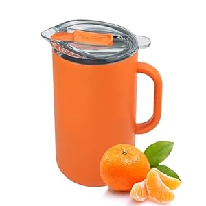 served I Premium Pitcher (2L) – Keep Drinks Cold or Hot for Hours with our Vacuum-Insulated, Double Walled, Copper Lined Stainless Steel Pitcher