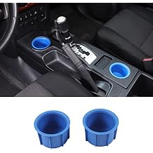 Fit for Toyota FJ Cruiser 2007-2021 Gear Shift Console Cup Holder Sub Assembly, Cup Holder Inserts Replacement Storage Cup Holder 2Pcs Blue