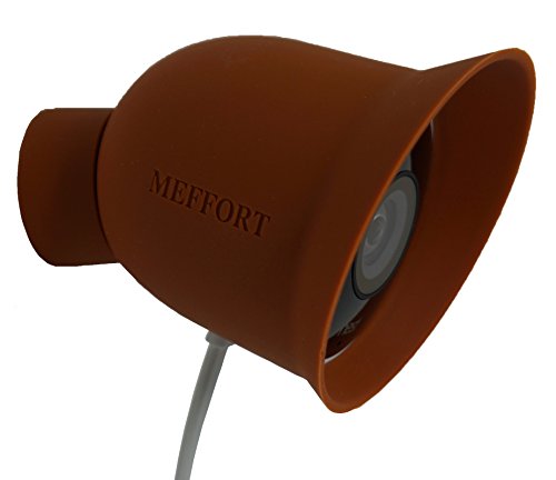 Silicone Skin Case Cover for Nest Cam Outdoor, Offer Sun Glare UV Weather Protection & Disguise NestCam Security Camera - Brown