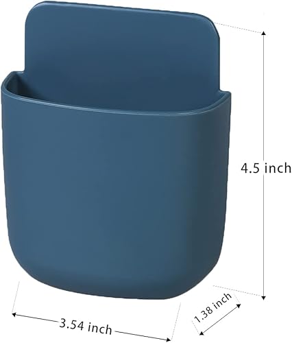 Miniatura 5 de Paquete de 3 soportes para control remoto de montaje en pared, organizador de carga de teléfono sin agujeros, contenedores de almacenamiento de
