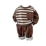 [YJSO] キッズ衣装 上下 2点セット トレーナー スウェット セットアップ スポーツウエアセット 長袖 ゆったり トップス ウエア 長ズボン パンツ カーキ 子供用 子供の日 男の子 キッズ ジュニア 春秋 快適 160 誕生日 ファッション カジュアル