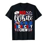 Red White and Blue Endoscopy Crew 4th of July Nurse T-Shirt