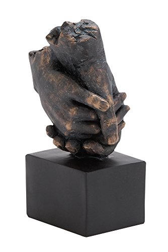 Deco 79 Contemporary Clasped Hands Showing Love Sculpture, 10