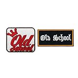 Cute-Patch Old School Biker Vest Embroidered Iron on sew on Patches