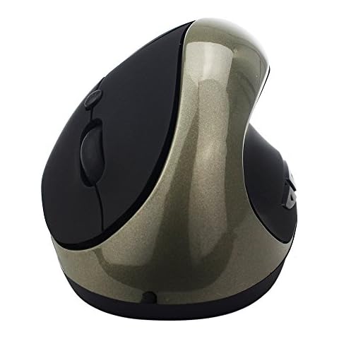 Ergonomic Wireless Mouse, 2.4GHz Wireless Vertical Mouse Optical Mice with Adjustable DPI 800/1200/1602 for Small Hands,(Black and Gray) Cover