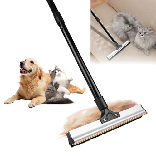 2025 Dual-Edge Carpet Rake for Pet Hair Removal & Fluffing Matted Carpet – 61