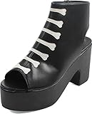 Knochen Applikationen Iron Fist - Damen-Querlenker-Sandalen, 41 EU, Black