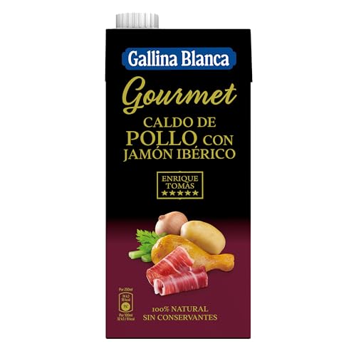 Miniatura 3 de Gallina Blanca Caldo Gourmet De Pollo Con Jamón Ibérico 100 Natural 1l