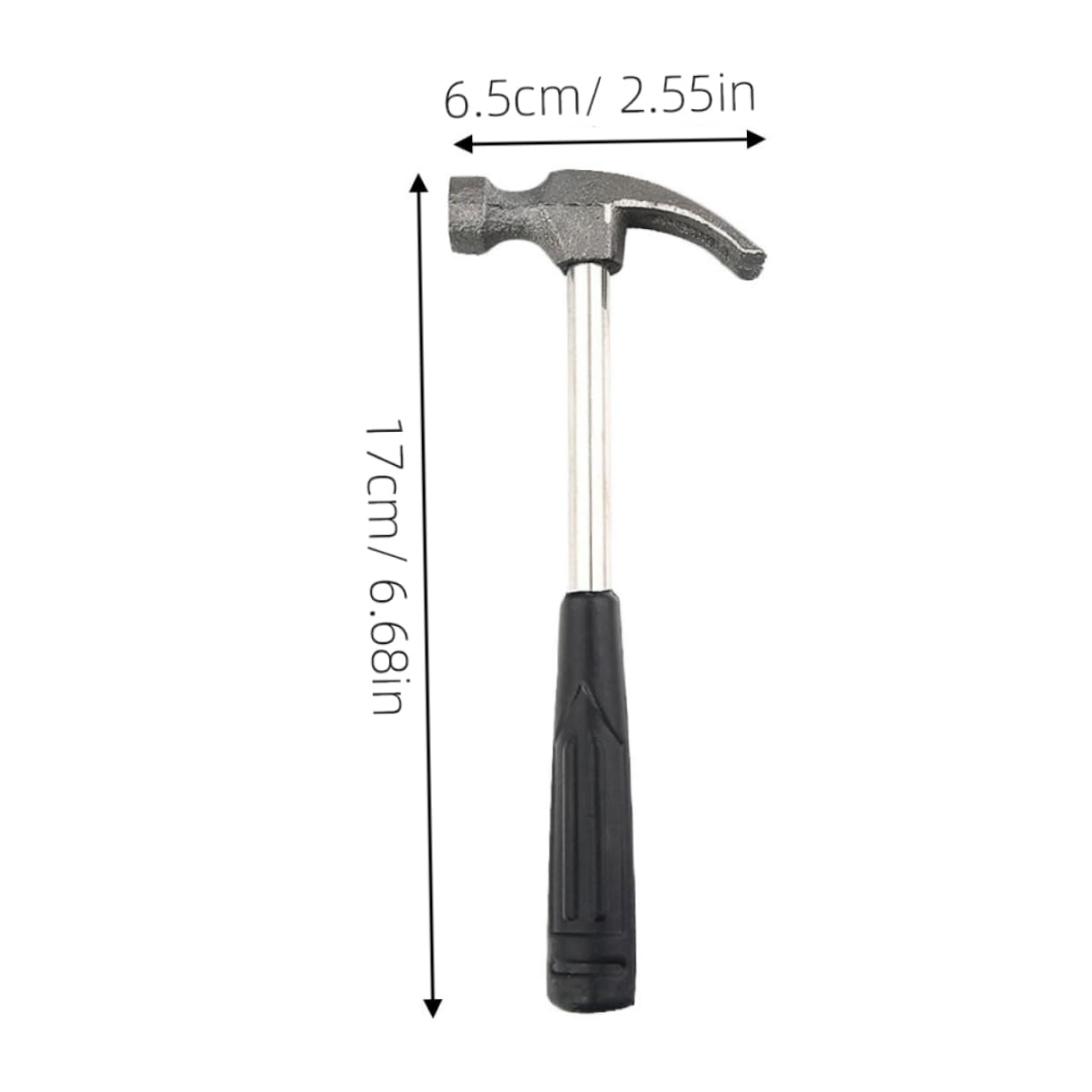 Martillos de Garra Pequeños Mango de Plástico y Tubo de Acero, 5 Piezas | Mini Martillo Negro Portátil, Mango Plástico y Tubo de Acero E Hierro, Herramienta para Campamento y Hogar