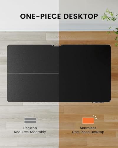 Image of ErGear Whole Piece Standing Desk, 40x24 inch Adjustable Stand Up Desk with Cable Management Tray, Electric Computer Workstation for Home Office, Black, EGESD63B