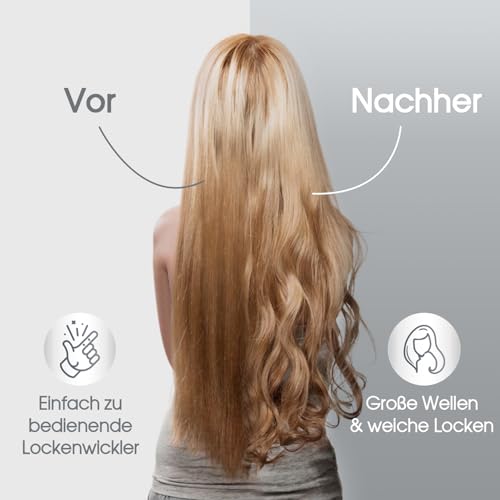 xnicx Juego de 9 Rulos Térmicos Cerámicos para Cabello,Rizador de Rulos Pelo Grandes sin Calor,Heatless Hair Curlers Rollers para Pelo Largo,Corto,Adecuado para Mujeres,3 Tamaños (60,48,36mm) - imagen 4