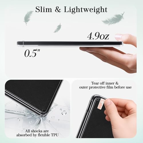 Vane Oak Magnetic Detachable Case for Kobo Libra 2 (2021), Slim PU Leather Case and Ultra Clear TPU Back Cover with Auto Wake/Sleep, Blackish Green by Vane Oak - Used condition - Image 5