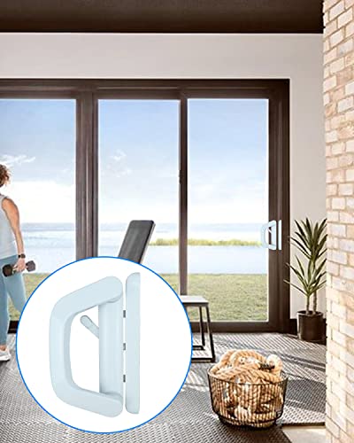 Yuantuo Sliding Patio Door Handle Set With Mortise Lock And Key Cylinder, Fit For Sliding Glass Patio Door Thickness From 0.75In To 1.4In, 4-15/16" Screw Holes, Lock Outside, Reversible Design, Keyed #TOP3