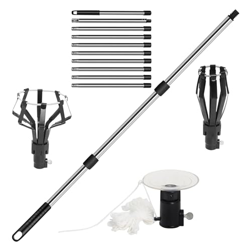 Sucritude Cambiador de Bombillas - Cambiador De Luces Telescópico,Extractor Con Y Cesta Para Cambio De Bombillas Para Hogar, Exteriores, Interiores