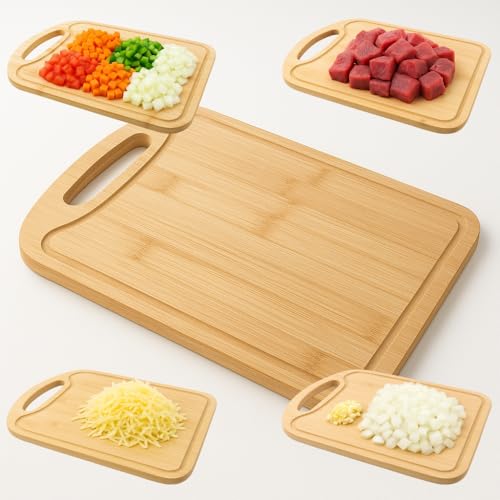Tábua de Corte Madeira Sustentável Premium Estilo Bambu 35x24cm c...