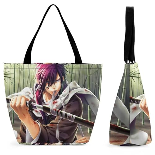 Sac de shopping pour voyage style garçon anime avec grande bandoulière femme portable