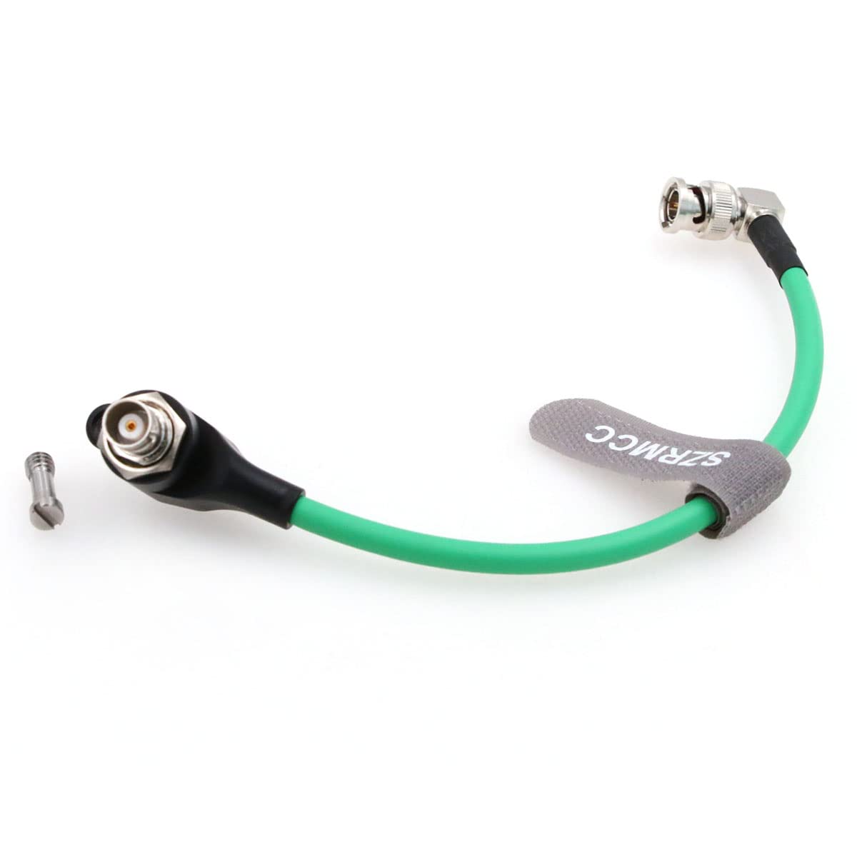 SZRMCC SDI Protector Cable 12G 6G HD SDI Right Angle BNC Surge Overvoltage Circuit Protector Isolator Video Cable for RED Komodo ARRI Alexa Sony?Green-Elbow 40cm?