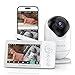 Dr.Care Camara Vigilancia Bebe con App VistaView Lite RB Smart WiFi, Cámara 1080P, Pantalla Dividida de 4" 720P, HD Visión Nocturna, Audio Bidireccional, Batería Extraíble de 2500 mAh