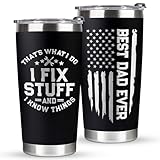 VIWIS Christmas Gifts for Dad, Men - Gifts for Dad from Daughter, Son - Dads Birthday Gift Ideas, Happy Birthday gifts for Dads, Fathers - Best Dad Ever Gift, Best dad Tumbler, 20 Oz dad Cup