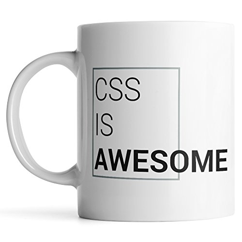 CSS Is Awesome Mug - Programmer Coffee Mug - Web Developer Mug - Front End Developer Mug - Full Stack Developer Mug - HTML Mug - 11oz Coffee Mug Cup by Monkey Duo