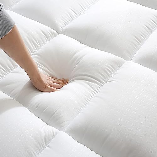 Image of Linenwalas Premium Microfiber Topper for Most Comfortable Hotel Bed Feel - 2 inch+ Luxuriously Thick, 4000 GSM Baffle Box Design Mattress Padding for Double /King Size Bed (6 x 6.5ft, 72 inchx78 inch)