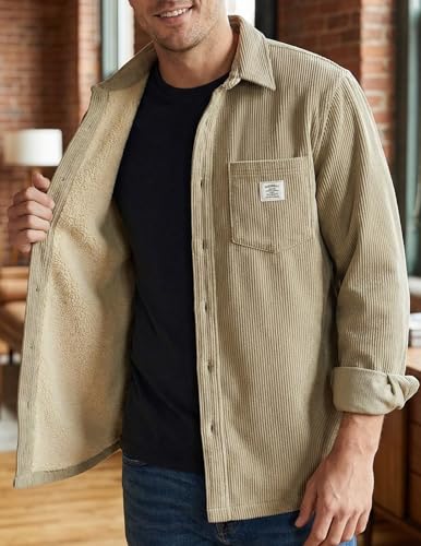 Image of ZAFUL Men's Shacket Aztec Print Shirt Jacket Flannel Button Up Turndown Collar Overshirt Chest Pocket Button Flap Thick Shirt