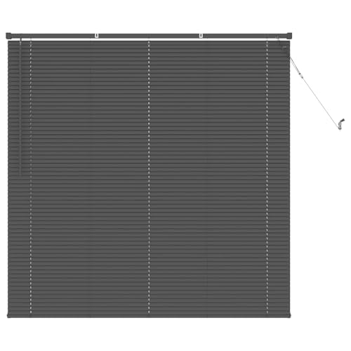 vidaXL Store Vénitien Gris Argenté 150 x 140 cm PVC, Stores vénitiens Chics, Solution Moderne pour Bureau à la Maison, contrôle de la lumière, Filtration...