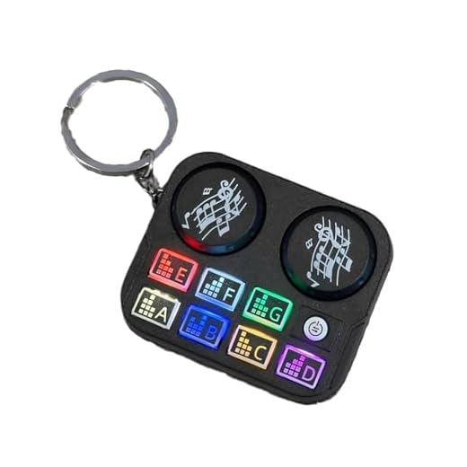 Llavero DJ, Llavero de para Productor Musical con Efectos de Sonido Interactivos y Luz Colorida, Llavero con Diseño de Reproductor de Discos DJ (Black)