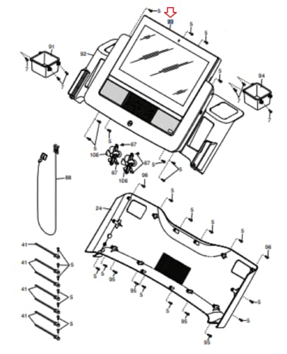 Image of Icon Health & Fitness, Inc. Display Console Assembly 425857 Works W X22I Treadmill