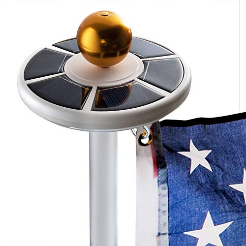 Hoont8482; Bright LED Solar Powered Flag Pole Light (20 LEDs) - Auto On/Off