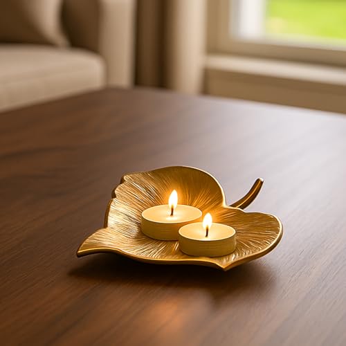 Image of MARKET 99 Golden Aluminium Embossed Platter | Glossy Decorative Serving Tray for Festive Decor, Dining Table Styling, Home Decoration & Gifting | Elegant Designer Centre Display Dish
